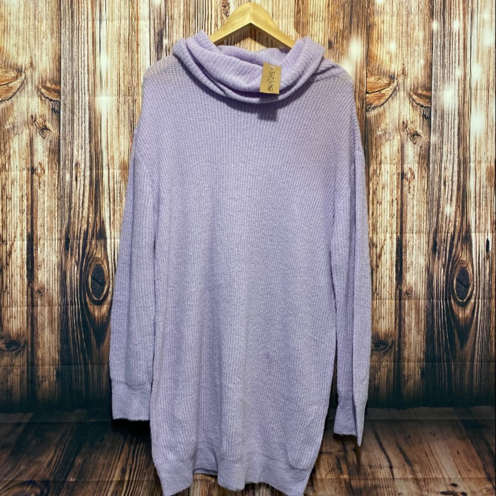 (NWT)Purple LUSH mock neck sweater dress